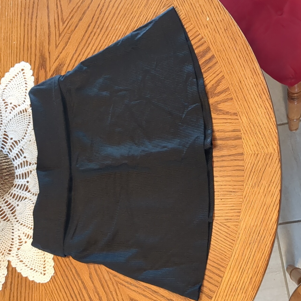 Victoria's Secret Pink Foldover Ribbed Swimsuit Cover Up Black M